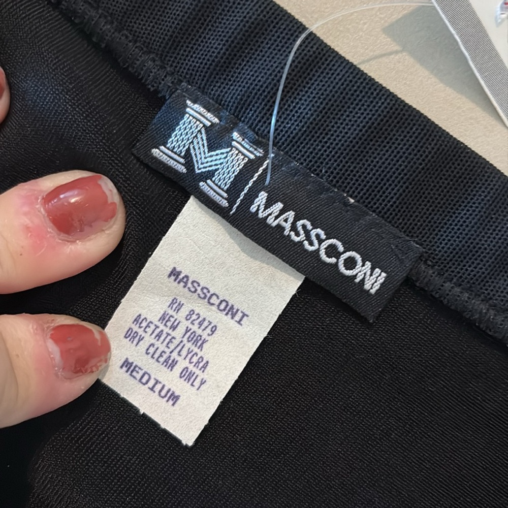NWT $60 vintage Massconi Italian skirt med half see thru 1248 - Picture 5 of 5